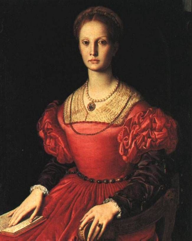 Retrato atribuido a Elizabeth Bathory con vestido rojo